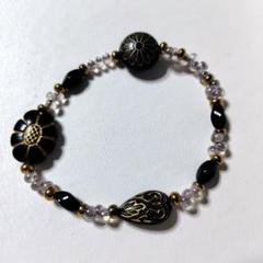 【ハンドメイド】フラワーモチーフ ビーズブレスレット（3）