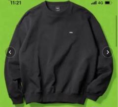 HUF FLEECE CREW ブラック