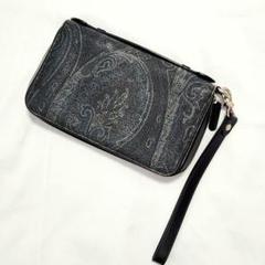 ETRO エトロ ペイズリー柄レザーウォレットセカンドバッグ ETRO エトロ ペイズリー柄レザーウォレットセカンドバッグ