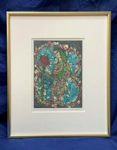 渋谷栄一 『花の祈り』銅版画 50部限定 ◇春陽会、日本版画協会、全道展会員 渋谷栄一 『花の祈り』銅版画 50部限定 ◇春陽会、日本版画協会