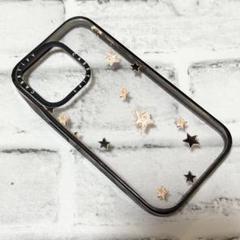 CASETiFY iPhone14 pro ケース　スター　星　クリア　ブラック