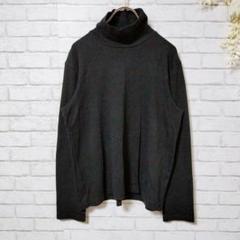 【美品】UNIQLO ユニクロ ハイネックカットソー トップス黒Lサイズ
