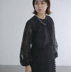 kaene バルーンスリーブシアーカーデ 黒 新品未使用