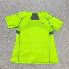訳あり▲asics アシックス▲スポーツウェア 半袖Tシャツ 蛍光イエローS