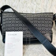 ✨美品✨ COACH コーチ F10945 ミニシグネチャー 黒 ワンショルダー