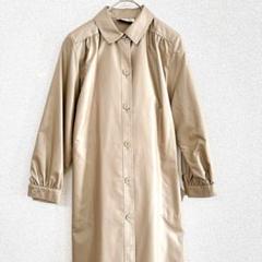 プリティーアップ【L】トレンチコート ロングコート リボン ベージュ きれいめ