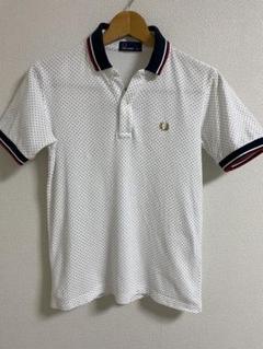 FRED PERRY ドット柄ポロシャツ Sサイズ　白
