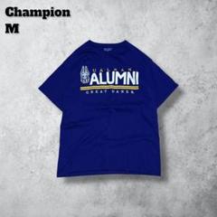 Championチャンピオン半袖プリントTカレッジロゴMサイズ犬パープル海外古着