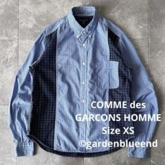 COMME des GARCONS HOMME 切り替え チェックシャツ XS