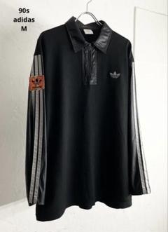 90s adidas thermal nylon half-zip shirt