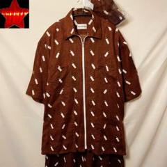 【COTTON PAN】セットアップ 半袖シャツ 3点セット ブラウン 茶色