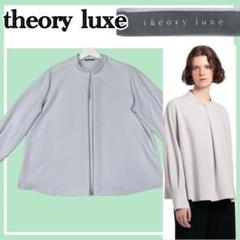 ✨25SS✨美品✨theory luxeキーネック プリーツ ブラウス38 M