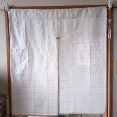 手作り　暖簾（オフホワイト）　75×84
