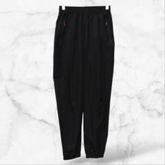 ジャージ パンツ フルジップポケット ウエストゴム 黒無地(XS)シンプル 下