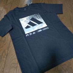 新品☆adidas アディダス グラフィックTシャツ ブラック 150
