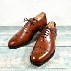 ローク Loake ブラウン ストレートチップ 9.0 27.5 箱なし Loake 内羽根 ストレートチップ オックスフォード 革靴 ビジネス