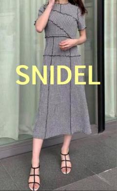 SNIDEL メローデザインワンピース スナイデル ブラック
