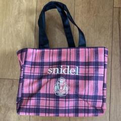 SNIDEL ピンク 柄編み トートバッグ PNK スナイデル SNIDEL 柄編みロゴトートバッグ （PNK