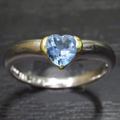 18金K18 プラチナpt900 天然トパーズ リング 指輪 12号