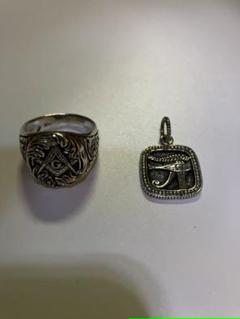 フリーメイソン　silver925 リング　23号　ホルスの目　ペンダントトップ フリーメイソン silver925 リング 23号 ホルスの目 ペンダント