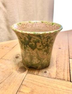 ヴィンテージグリーン 植木鉢 美品