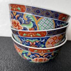 色鮮やかな花柄の茶碗 丼3個セット【夢関窯】美濃焼