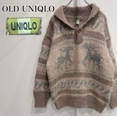【希少】80s OLD UNIQLO　カウチンニットセーター　Mサイズ