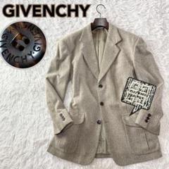 GIVENCHY ジバンシー パイル生地 シングルテーラードジャケット ロゴ刺繍 GIVENCHY ジバンシー パイル生地 シングルテーラードジャケット
