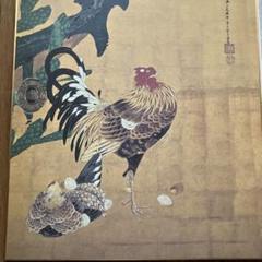 江戸時代鶏図目貫一対10g 東Y7-0327☆2Fトヒニ