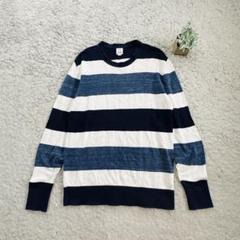 【GAP】ボーダートップス クルーネック プルオーバーコットンニット カジュアル