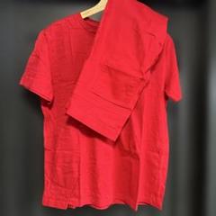 赤 コットン Tシャツ・ボトム　セット