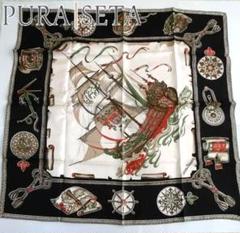 【新品・未使用】PURA SETA スカーフ made in Italy