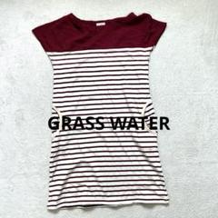 【GRASS WATER】S ノースリーブチュニックシャツ　ボーダー　夏