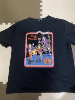 USA古着 サイコ　designers Tシャツ スティーブンローズ 黒　短丈