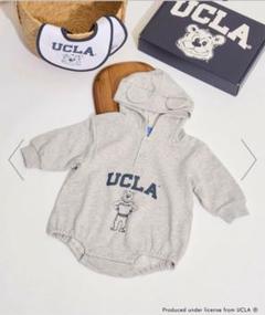 UCLA フード付きロンパース グレー