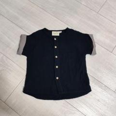 popelin バイカラーシャツ 18m-24m
