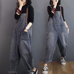 デニムオーバーオールXXL⑤ サロペット　オールインワン　デニム