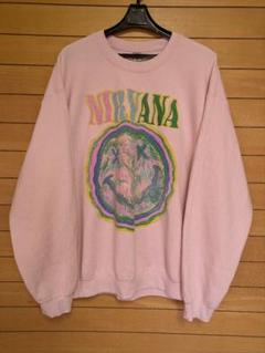NIRVANA ニルヴァーナ スウェット 薄ピンク 古着 NIRVANA ニルヴァーナ スウェット 薄ピンク 古着 - メルカリ