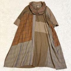 ☆KAPITAL キャピタル☆パッチワーク柄 ワンピース ノースリーブ キャピタル KAPITAL *コットンパッチワークプリントピンタック