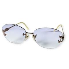 【良品】LUSTER ラスター　リムレスメガネ　20KGF 20金張り