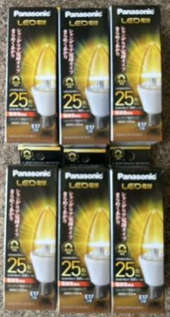 6個　LED電球 シャンデリア電球 E17 25W LDC5LE17CDW2