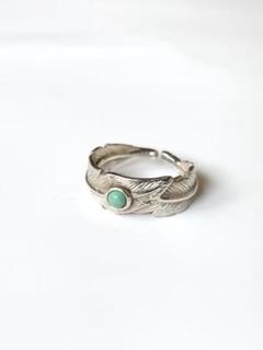 【国内即発】≪chibi jewels≫フェザーターコイズシルバーリング 国内即発】≪chibi jewels≫フェザーターコイズシルバーリング