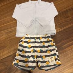 水色ラッシュガードと水着セット