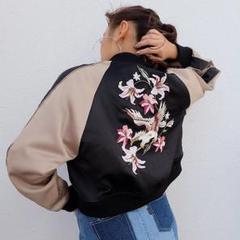 人気 完売品！EVRIS オリジナルグラフィックスカジャン ピンク