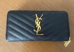 本物　シリアルナンバー有　イブサンローラン　YSL 長財布 黒 レザー 本物 シリアルナンバー有 イブサンローラン YSL 長財布 黒