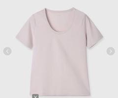 シルクタッチコットンUネックT/マシンウォッシャブル シルクタッチコットンUネックT/マシンウォッシャブル
