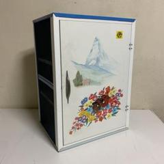 長期保管品 スチールキャビネット 食器入れ サイドメッシュ 昭和レトロ 当時物