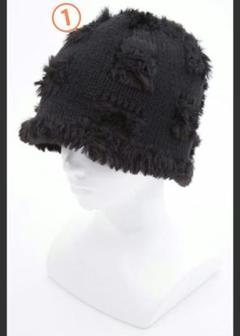 ファー付きニットビーニー帽子 2色セット　Unisex