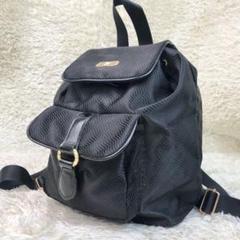 美品 バレンシアガ リュックサック ゴールドBBロゴ ヘリンボーン柄 黒 希少 美品 バレンシアガ リュックサック ゴールドBBロゴ ヘリンボーン