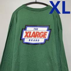 xlarge エクストララージ　ロンT 長袖　グリーン　緑　シンプルのサムネイル